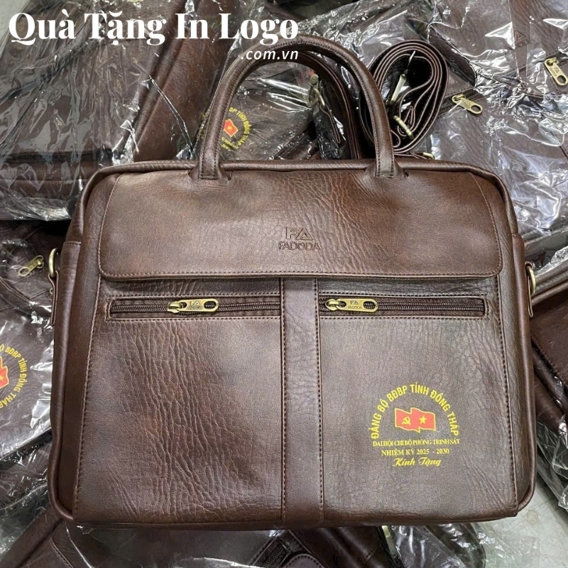Cặp Da Quà Tặng In Logo - Ảnh 6