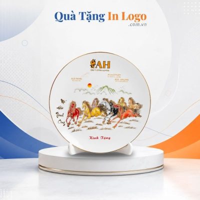 Đĩa Sứ Biểu Trưng Quà Tặng In Logo