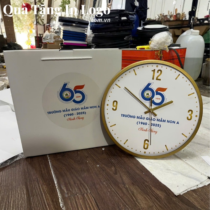 Đồng Hồ Treo Tường Quà Tặng In Logo - Ảnh 3