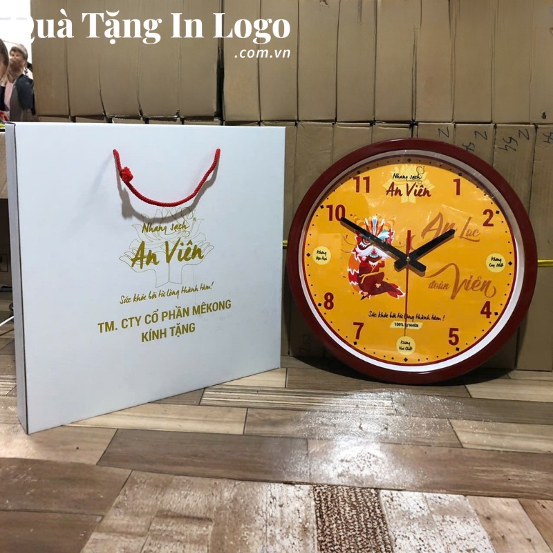 Đồng Hồ Treo Tường Quà Tặng In Logo - Ảnh 4