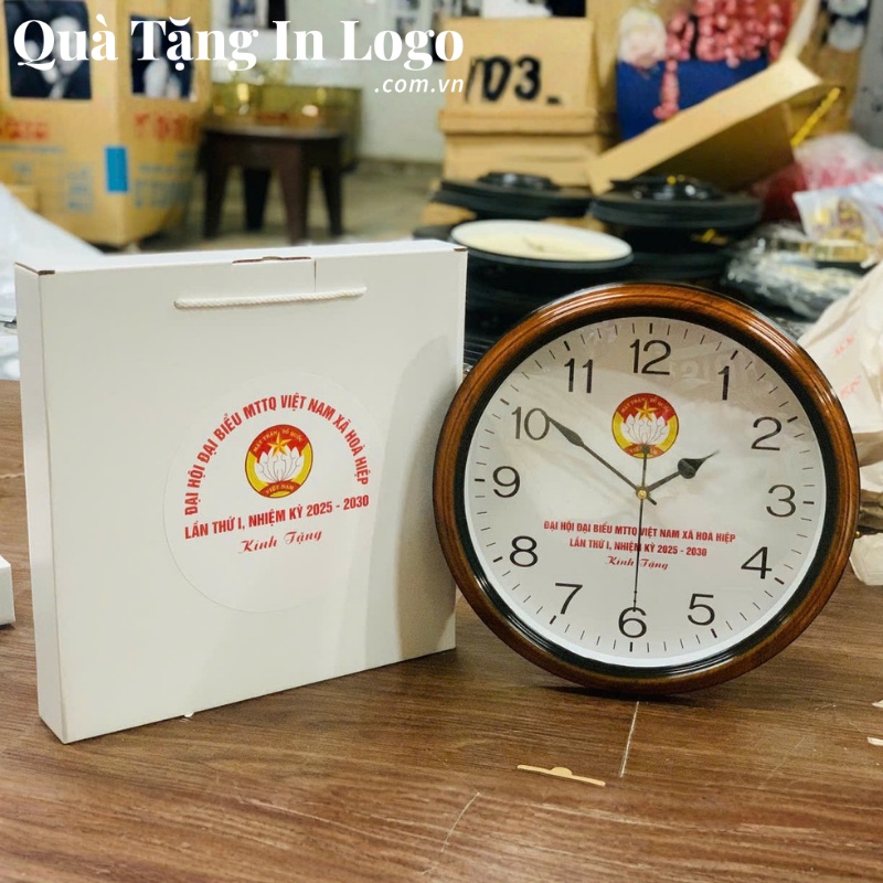 Đồng Hồ Treo Tường Quà Tặng In Logo - Ảnh 5