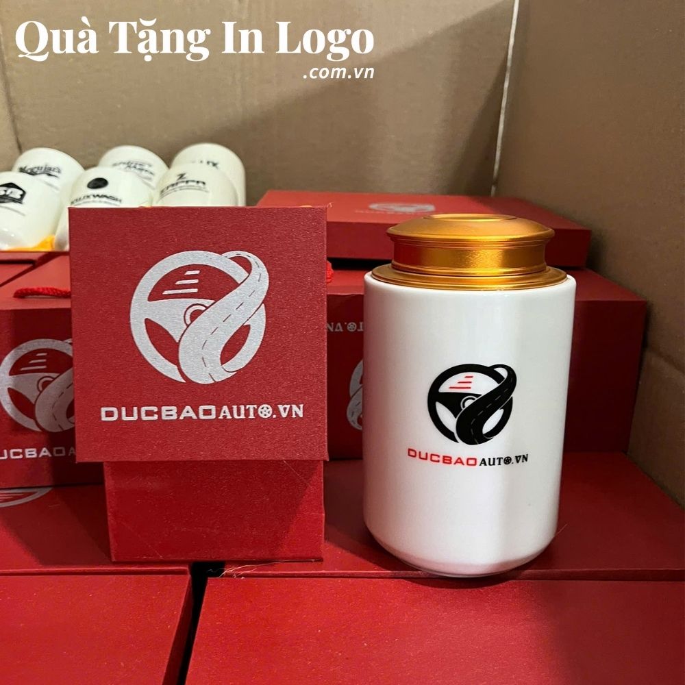 Hũ đựng trà in logo quà tặng