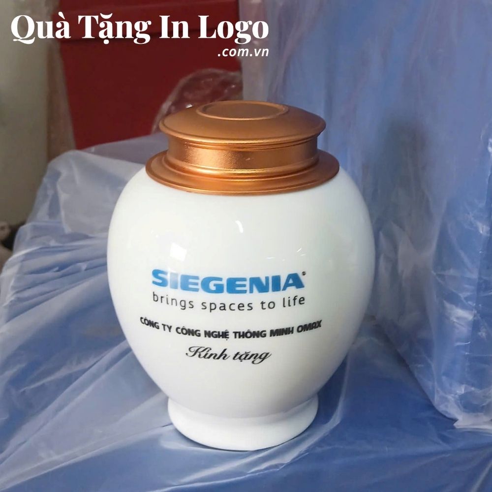 Hũ đựng trà quà tặng in logo