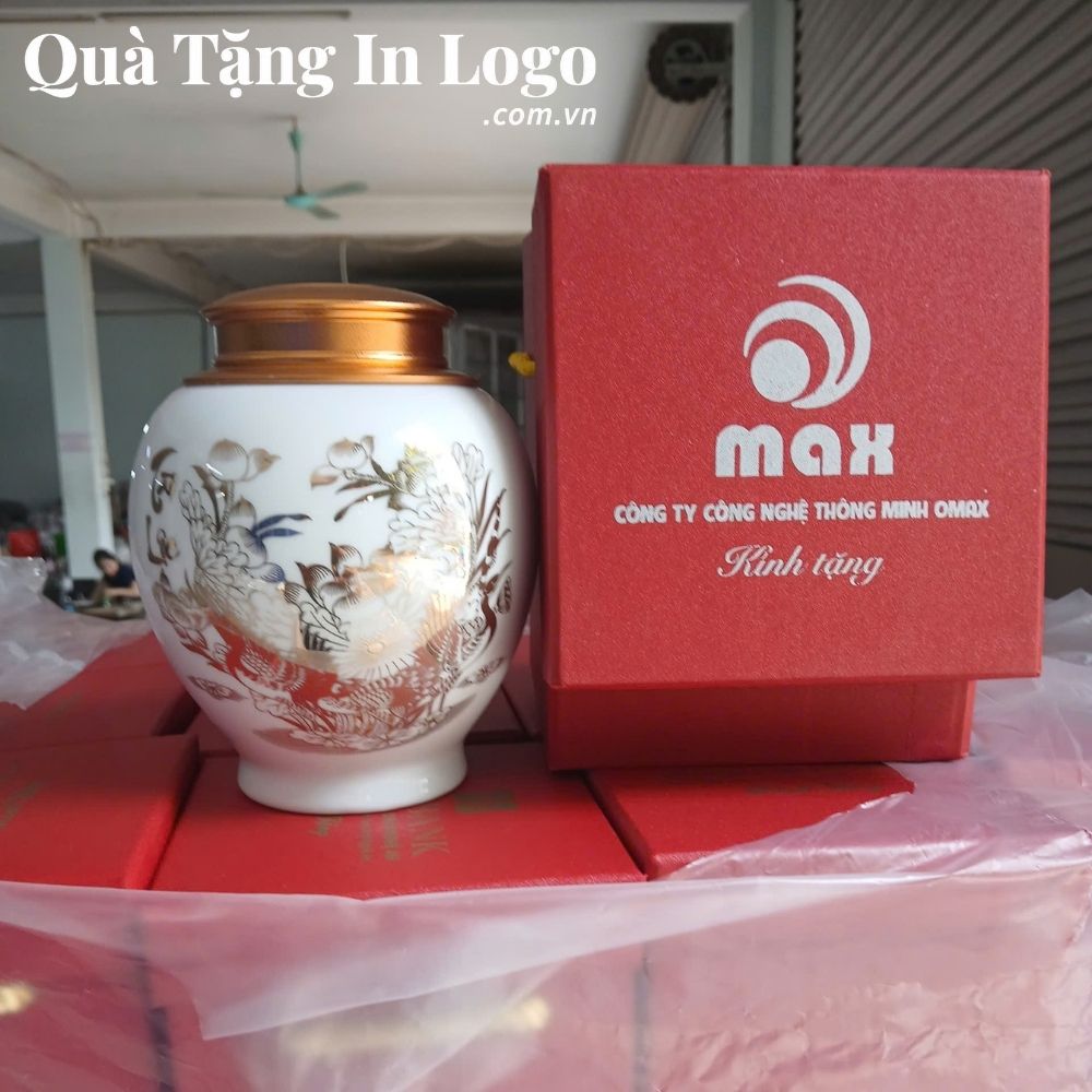 Hũ đựng trà in logo quà tặng