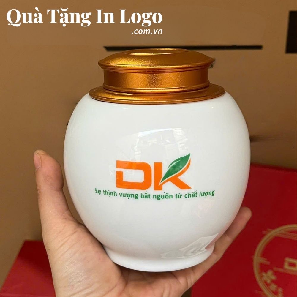 Hũ đựng trà in logo quà tặng