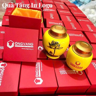 Hũ đựng trà in logo quà tặng