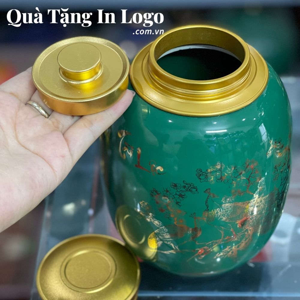 Hũ đựng trà in logo quà tặng