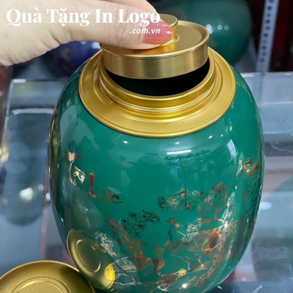 Hũ đựng trà in logo quà tặng