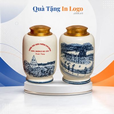 Hũ đựng trà quà tặng in logo