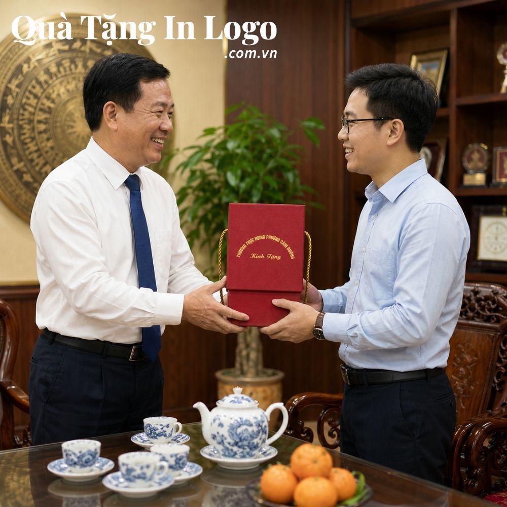 Hũ đựng trà quà tặng in logo