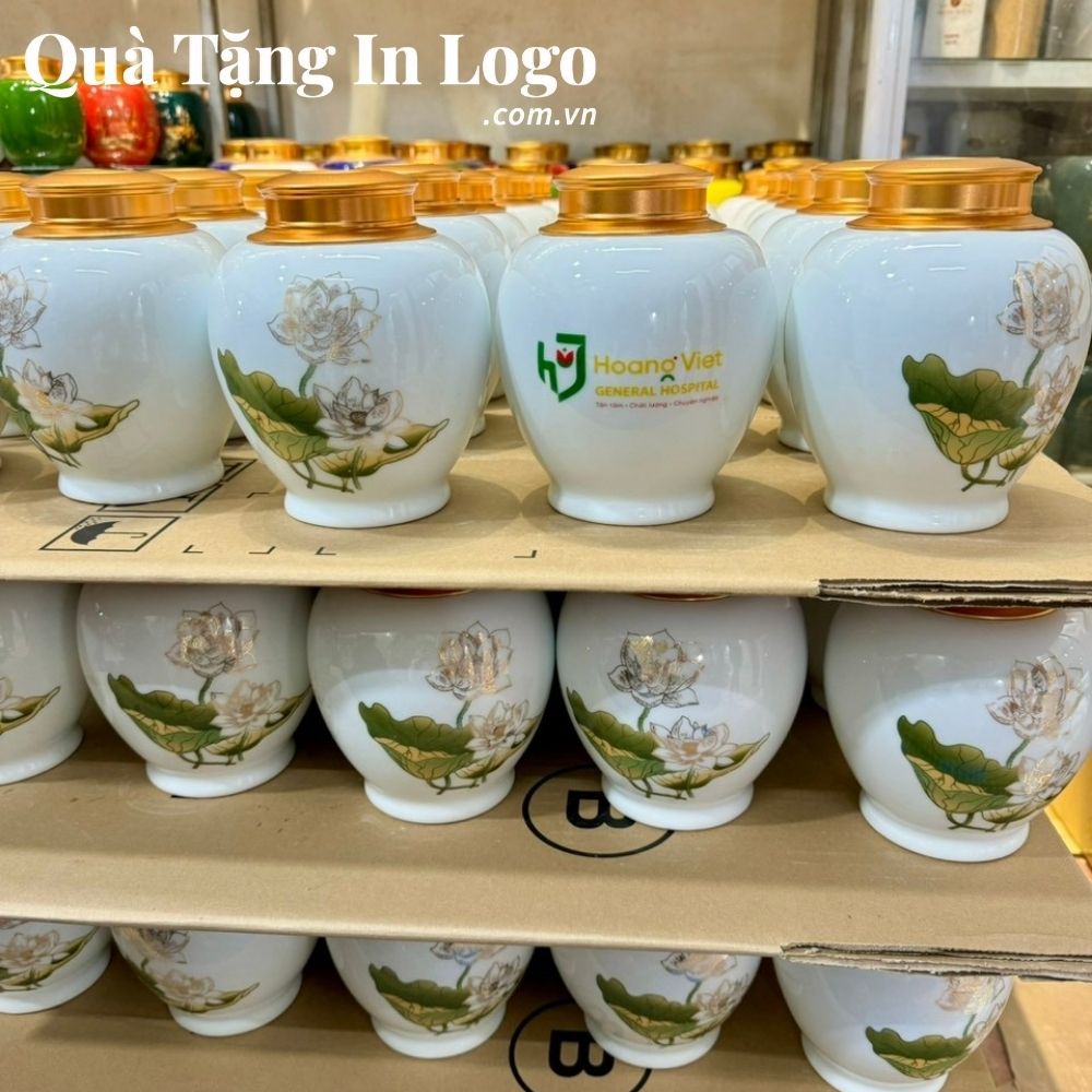 Hũ đựng trà in logo quà tặng