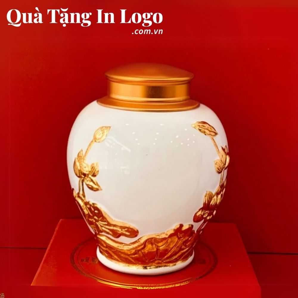 Hũ đựng trà in logo quà tặng