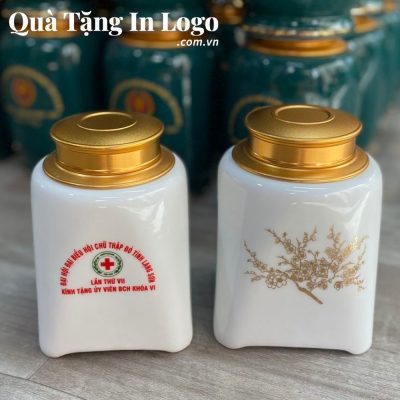 Hũ đựng trà in logo quà tặng