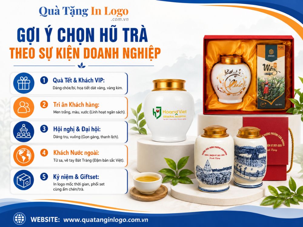 Những dịp phù hợp tặng hũ trà in logo