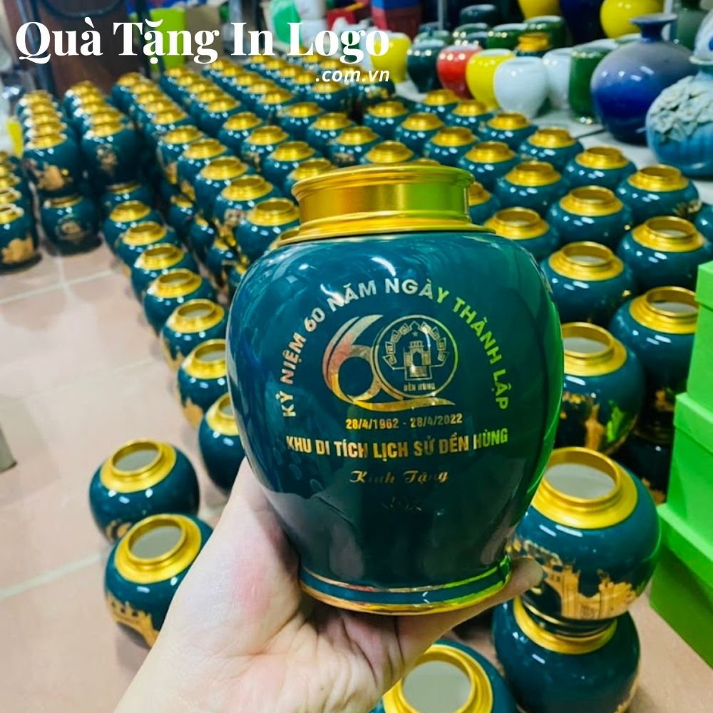 Hũ đựng trà in logo quà tặng