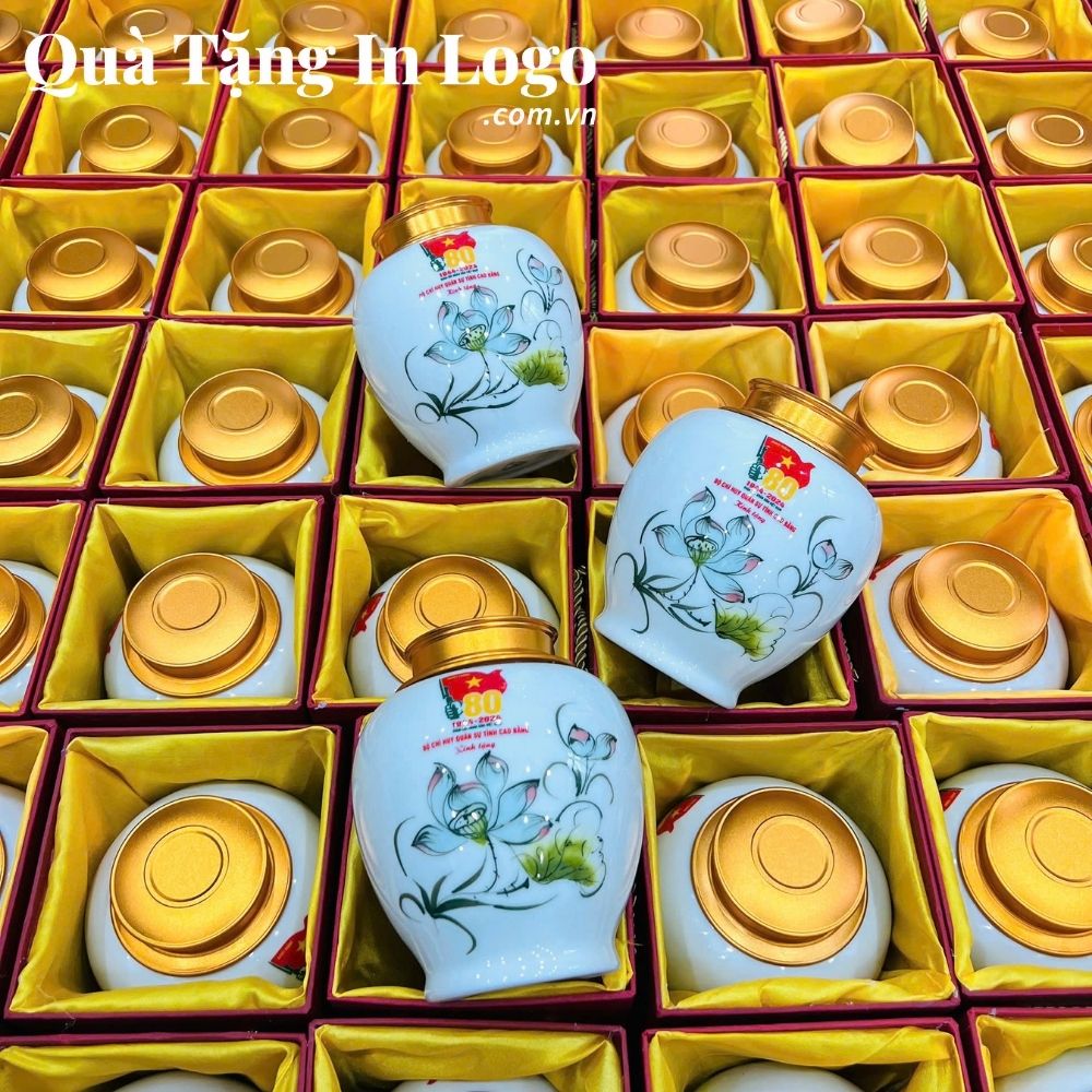 Hũ đựng trà quà tặng in logo