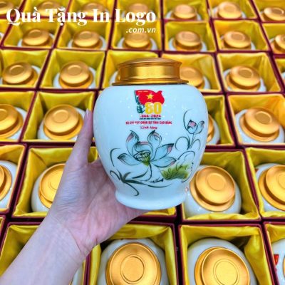 Hũ đựng trà in logo quà tặng