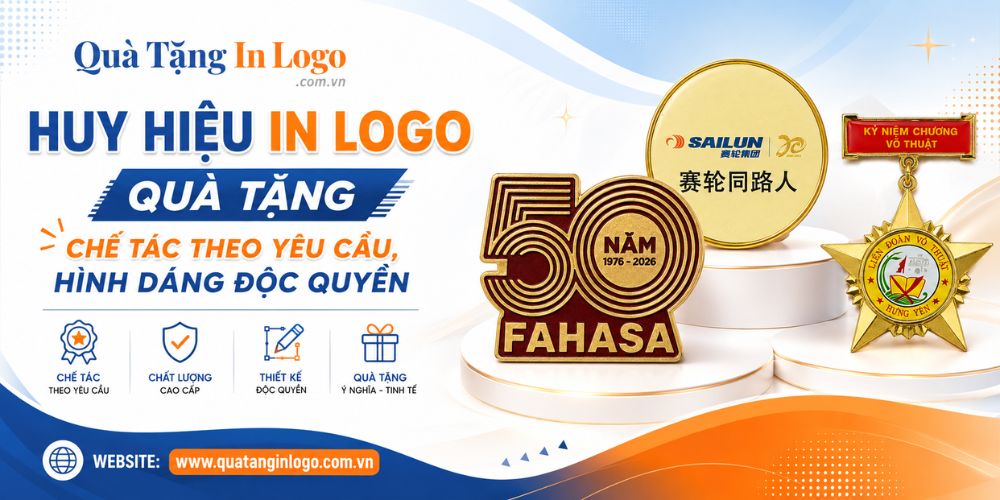 Huy hiệu in logo quà tặng