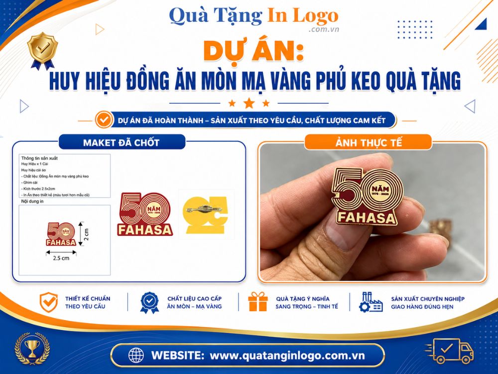 Huy hiệu quà tặng in logo