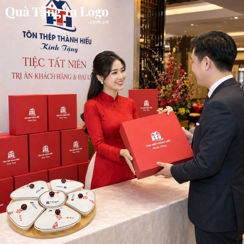 Khay Mứt Sứ Quà Tặng In Logo - Ảnh 35