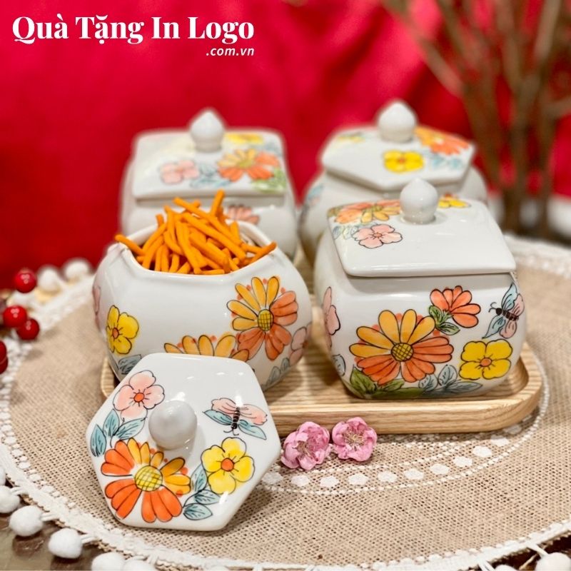 Khay Mứt Sứ Quà Tặng In Logo - Ảnh 20