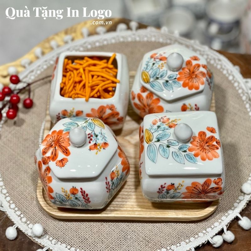 Khay Mứt Sứ Quà Tặng In Logo - Ảnh 21