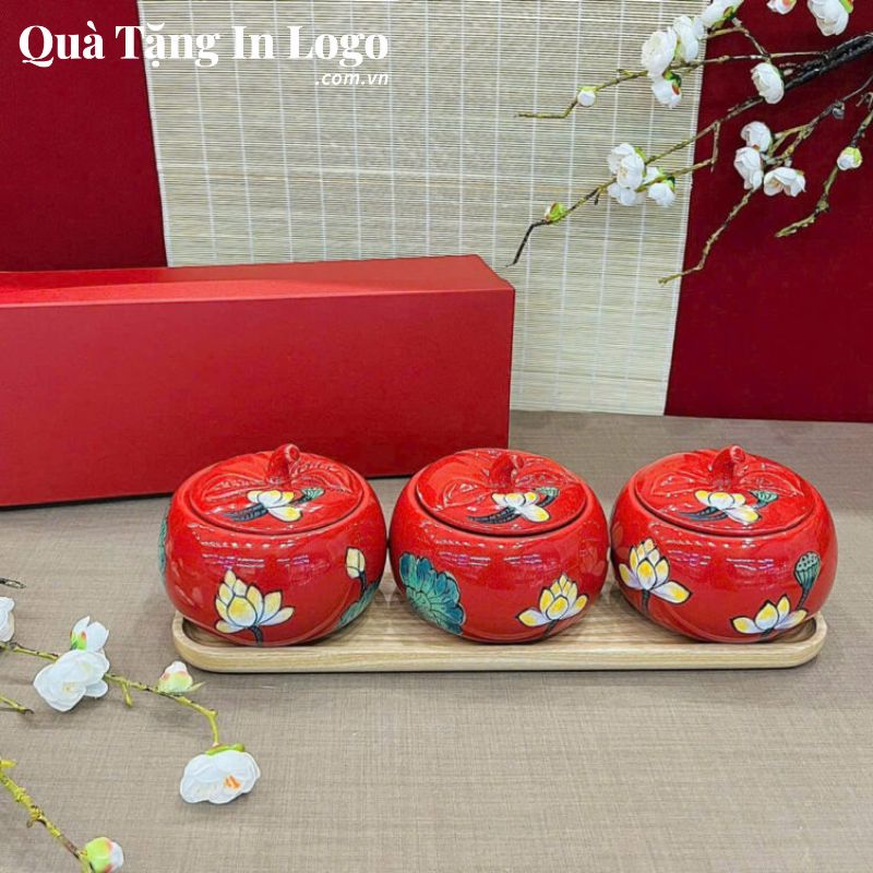 Khay Mứt Sứ Quà Tặng In Logo - Ảnh 16