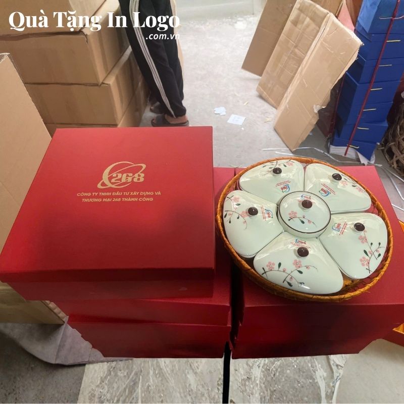 Khay Mứt Sứ Quà Tặng In Logo - Ảnh 110