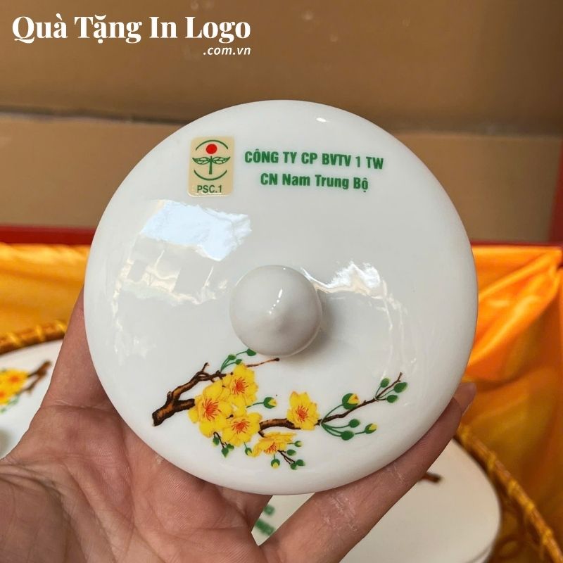 Khay Mứt Sứ Quà Tặng In Logo - Ảnh 4