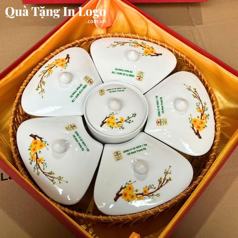 Khay Mứt Sứ Quà Tặng In Logo - Ảnh 3