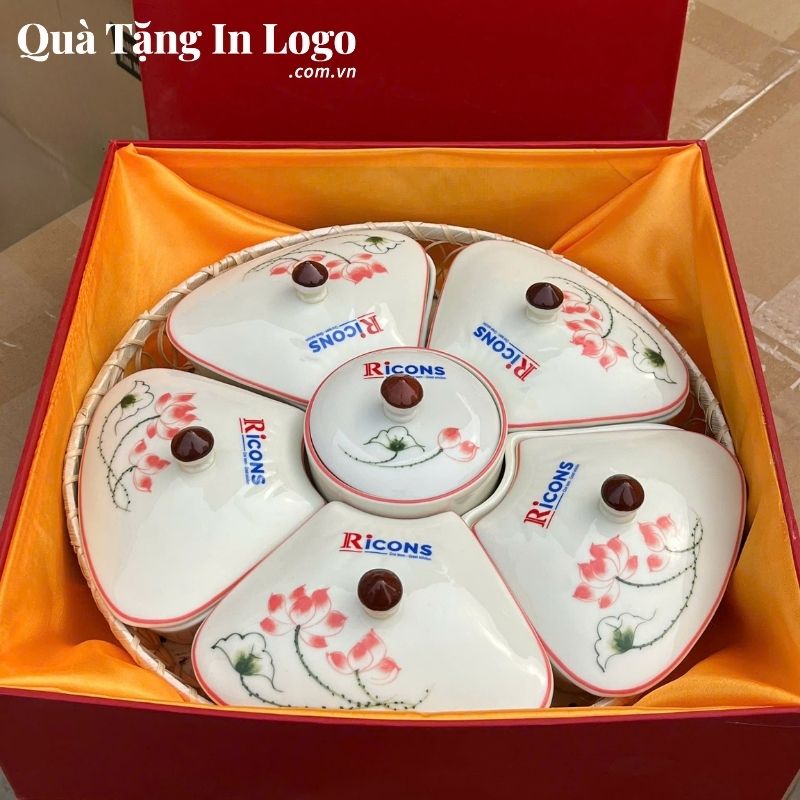 Khay Mứt Sứ Quà Tặng In Logo - Ảnh 100