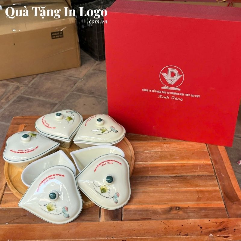 Khay Mứt Sứ Quà Tặng In Logo - Ảnh 81
