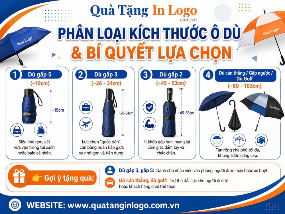Phân loại kích thước ô quà tặng