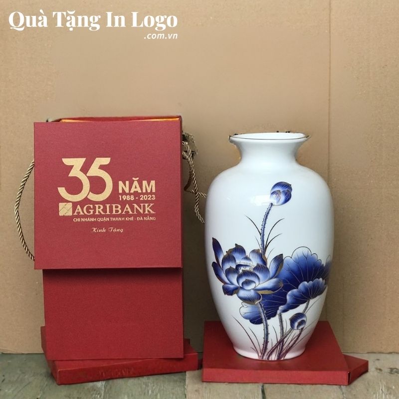 Lọ Hoa Gốm Sứ Quà Tặng In Logo - Ảnh 65