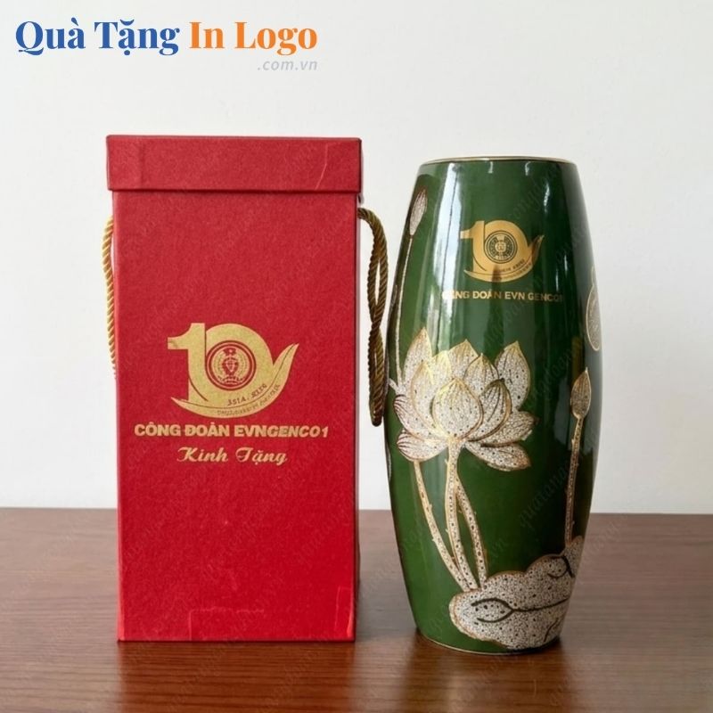 Lọ Hoa Gốm Sứ Quà Tặng In Logo - Ảnh 62