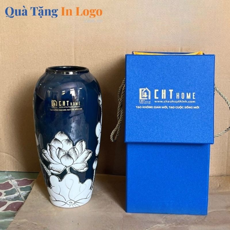Lọ Hoa Gốm Sứ Quà Tặng In Logo - Ảnh 61