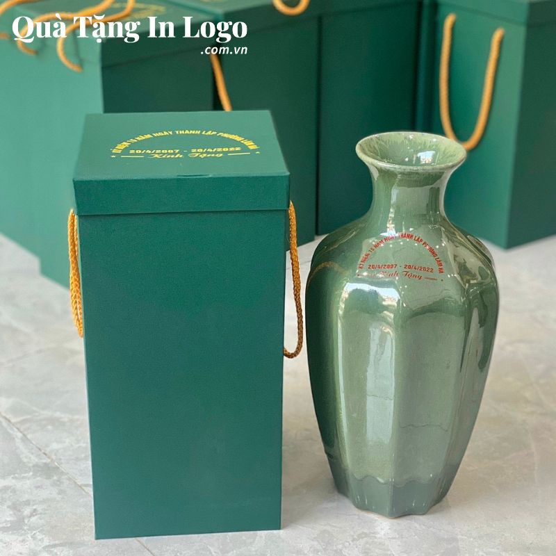 Lọ Hoa Gốm Sứ Quà Tặng In Logo - Ảnh 58