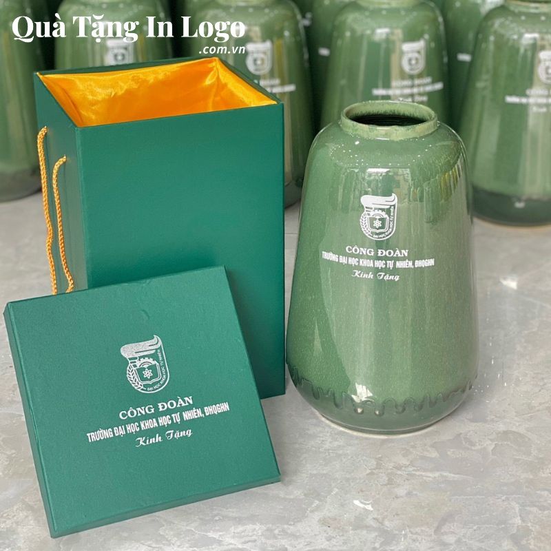 Lọ Hoa Gốm Sứ Quà Tặng In Logo - Ảnh 51