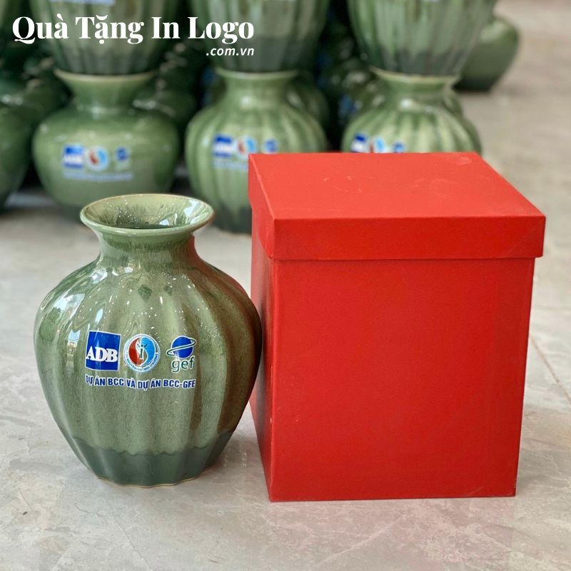 Lọ Hoa Gốm Sứ Quà Tặng In Logo - Ảnh 50