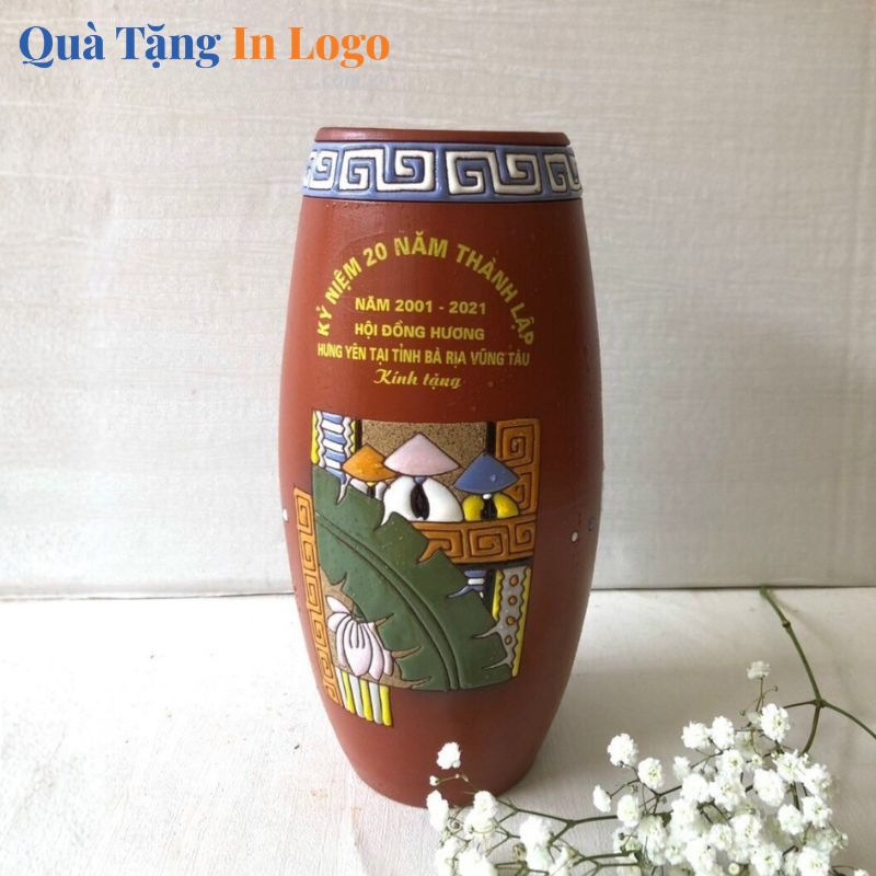 Lọ Hoa Gốm Sứ Quà Tặng In Logo - Ảnh 42