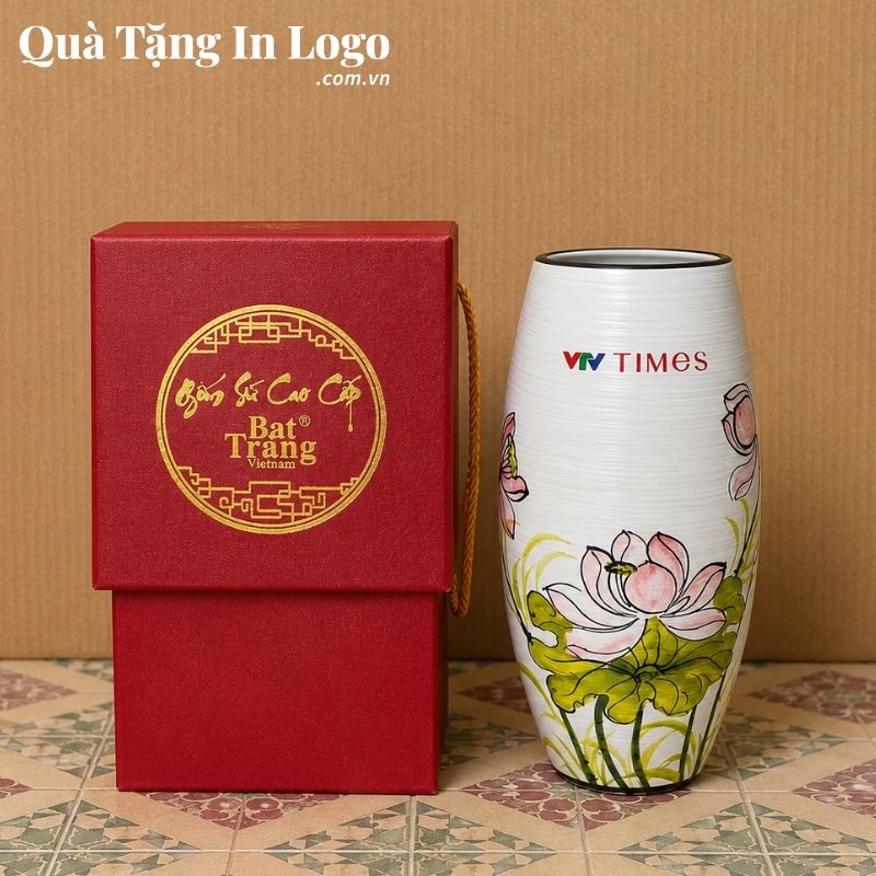 Lọ Hoa Gốm Sứ Quà Tặng In Logo - Ảnh 7