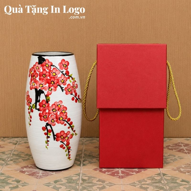 Lọ Hoa Gốm Sứ Quà Tặng In Logo - Ảnh 19