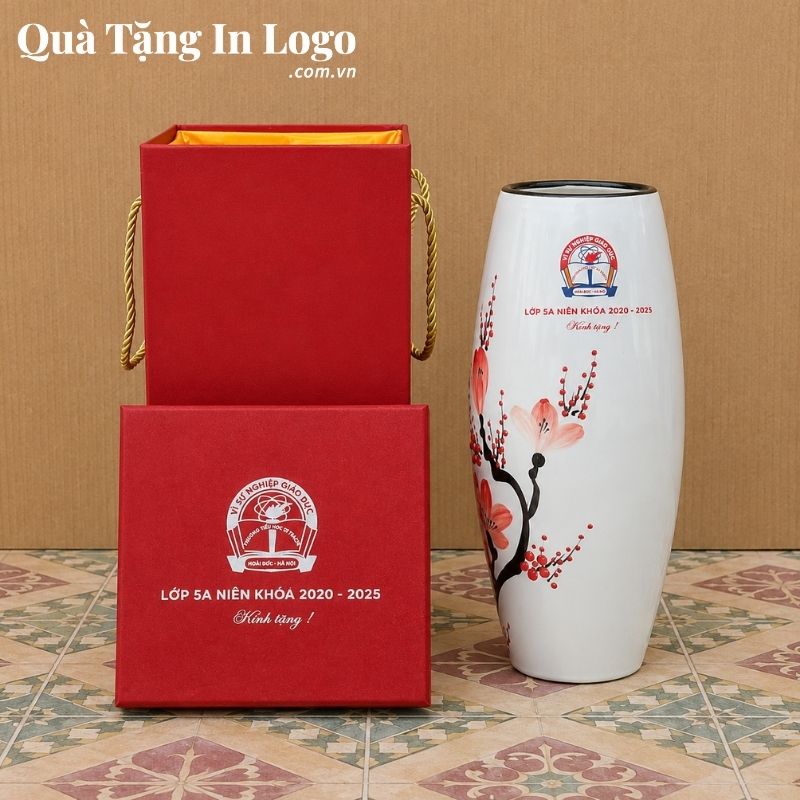 Lọ Hoa Gốm Sứ Quà Tặng In Logo - Ảnh 4