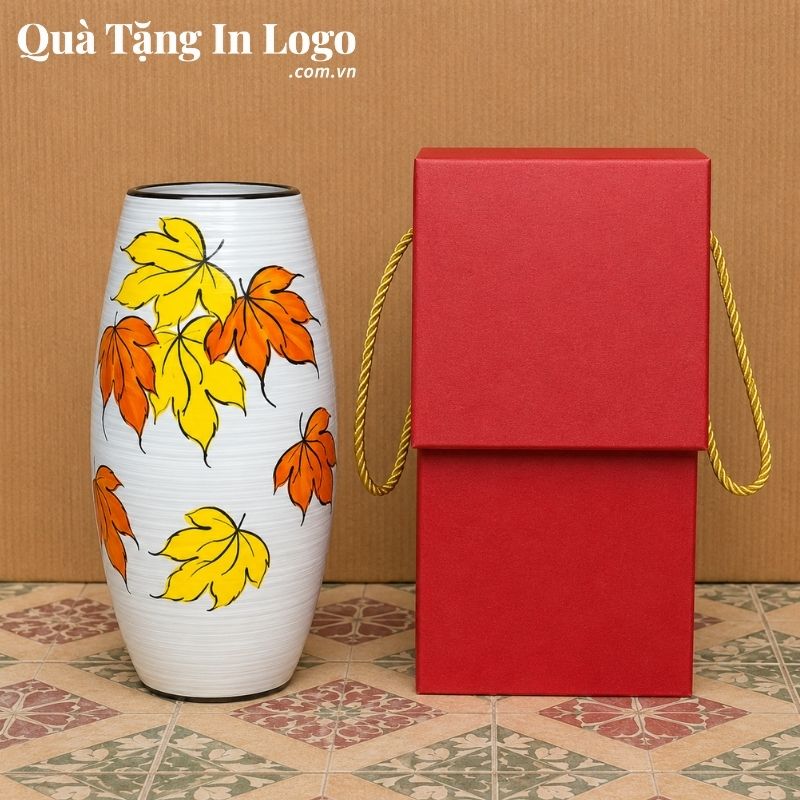 Lọ Hoa Gốm Sứ Quà Tặng In Logo - Ảnh 17
