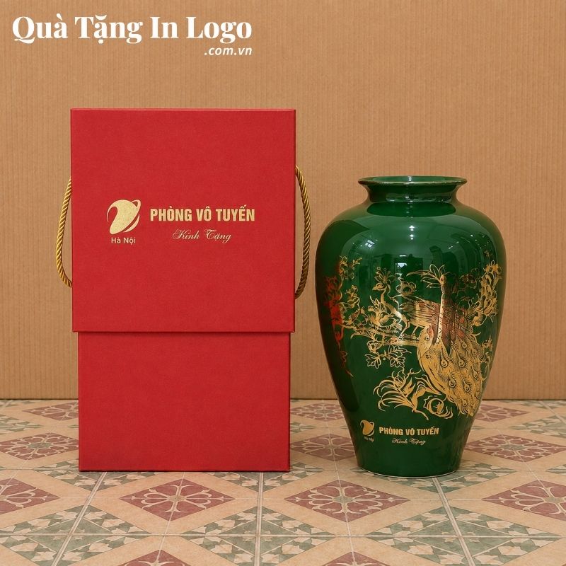 Lọ Hoa Gốm Sứ Quà Tặng In Logo - Ảnh 20