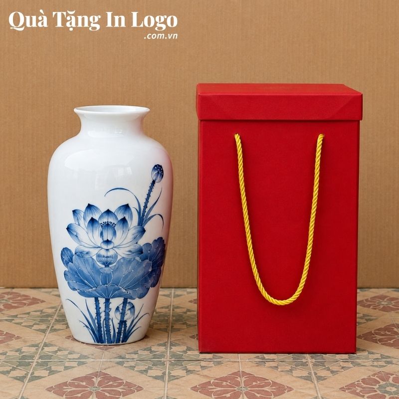 Lọ Hoa Gốm Sứ Quà Tặng In Logo - Ảnh 34