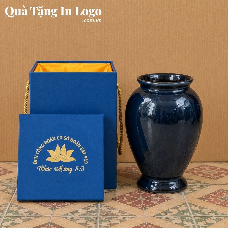 Lọ Hoa Gốm Sứ Quà Tặng In Logo - Ảnh 33