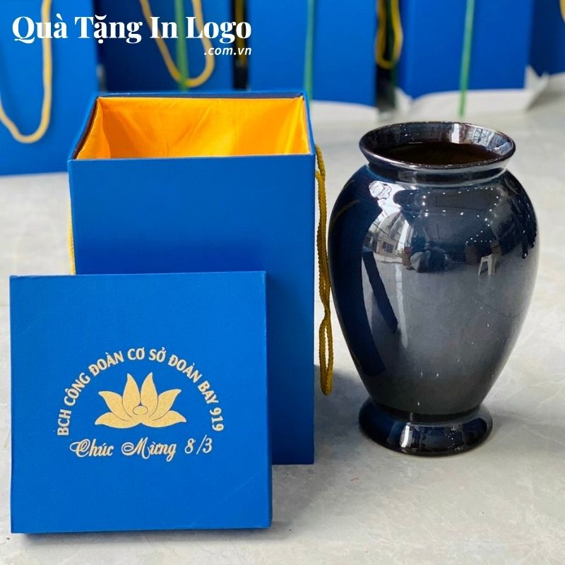 Lọ Hoa Gốm Sứ Quà Tặng In Logo - Ảnh 32