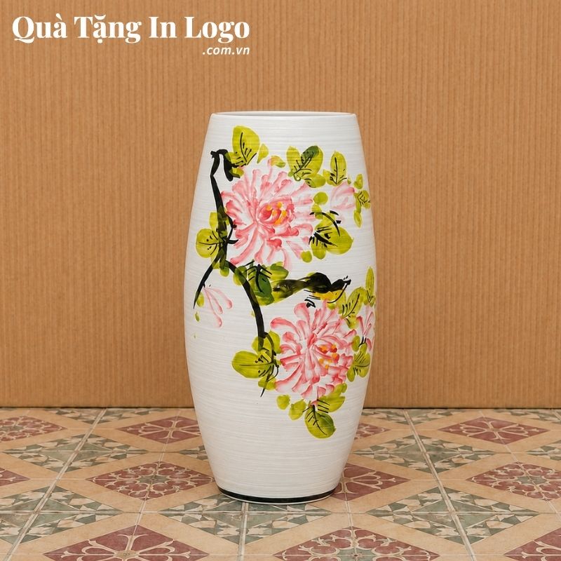 Lọ Hoa Gốm Sứ Quà Tặng In Logo - Ảnh 24