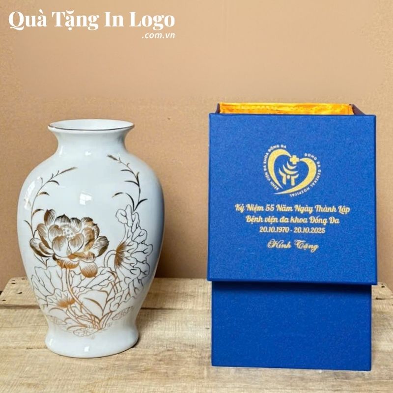 Lọ Hoa Gốm Sứ Quà Tặng In Logo - Ảnh 69